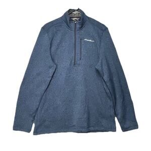 Eddie Bauer Mens LT Radiator Fleece Quarter Zip Pullover Sweater Long Sleeves